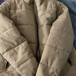 Express Tan Puffer Jacket